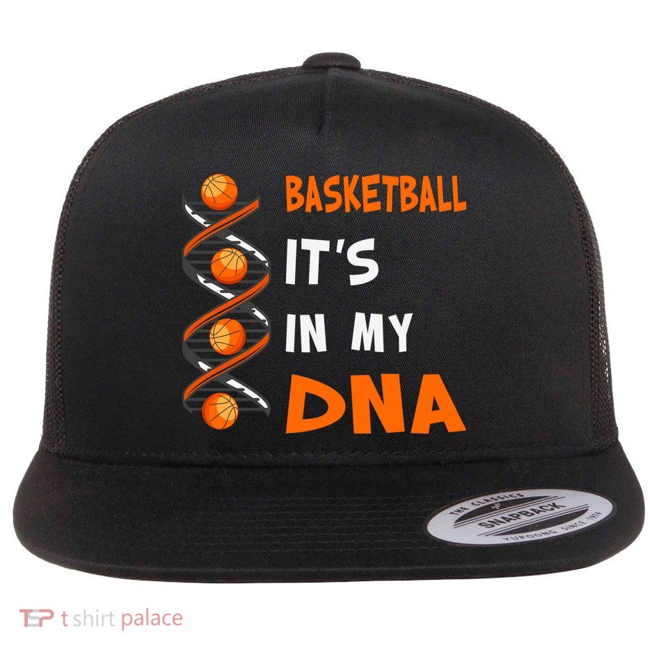 Cute Basketball Playing Basketball Is In My Dna Basketball Lover Flatbill Hat