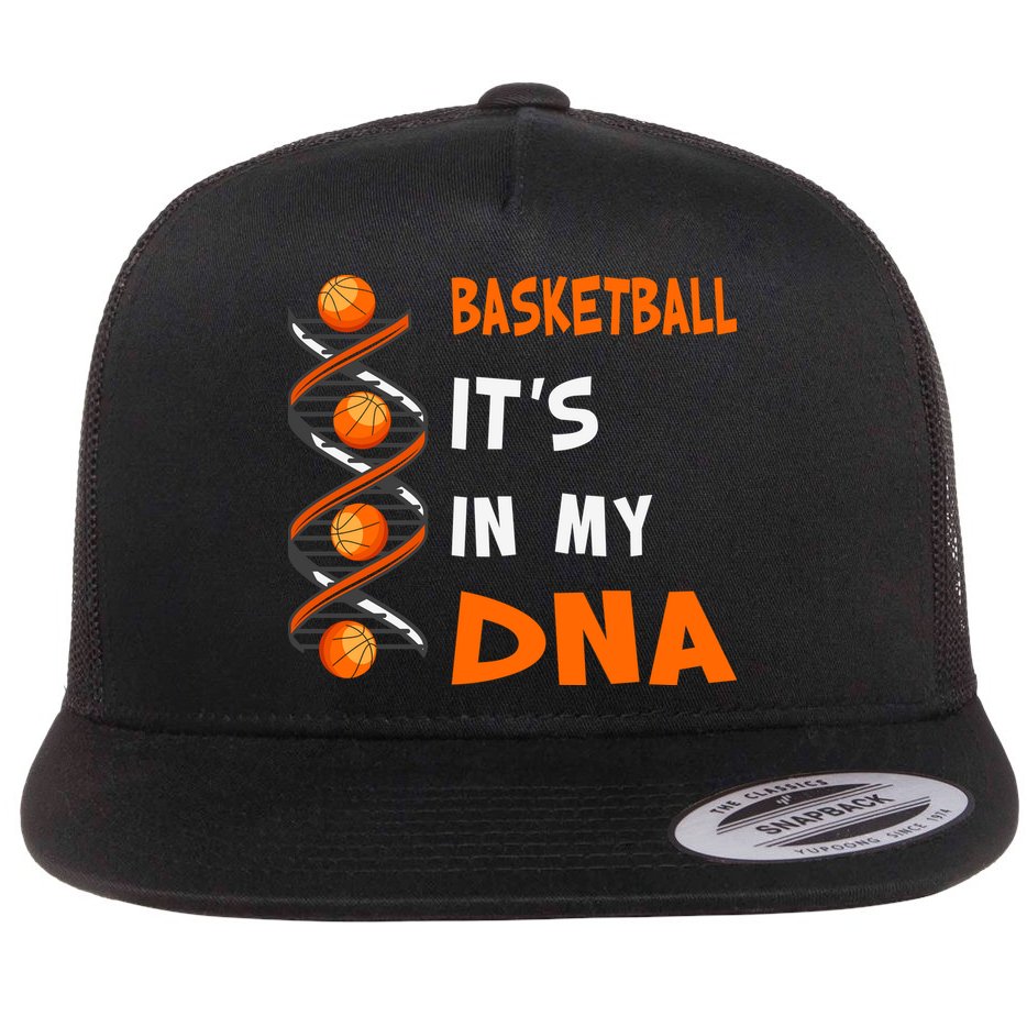 Cute Basketball Playing Basketball Is In My Dna Basketball Lover Flat Bill Trucker Hat