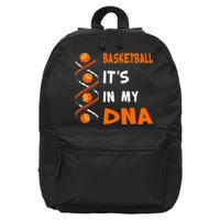 Cute Basketball Playing Basketball Is In My Dna Basketball Lover 16 in Basic Backpack