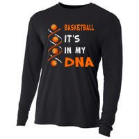 Cute Basketball Playing Basketball Is In My Dna Basketball Lover Cooling Performance Long Sleeve Crew