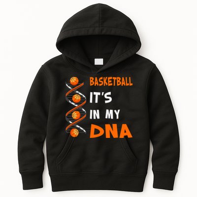Cute Basketball Playing Basketball Is In My Dna Basketball Lover Kids Hoodie