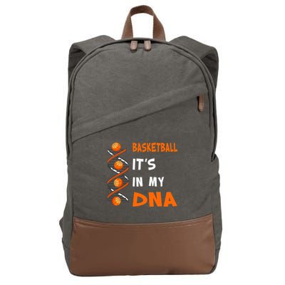 Cute Basketball Playing Basketball Is In My Dna Basketball Lover Cotton Canvas Backpack