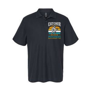 Catcher Because Pitchers Need Heroes Too Baseball Player Softstyle Adult Sport Polo