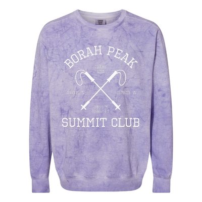 Climbed Borah Peak Summit Club Hike Idaho Usa Hiking Colorblast Crewneck Sweatshirt