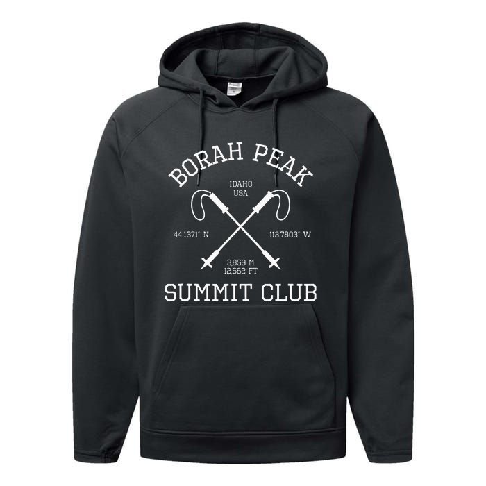 Climbed Borah Peak Summit Club Hike Idaho Usa Hiking Performance Fleece Hoodie