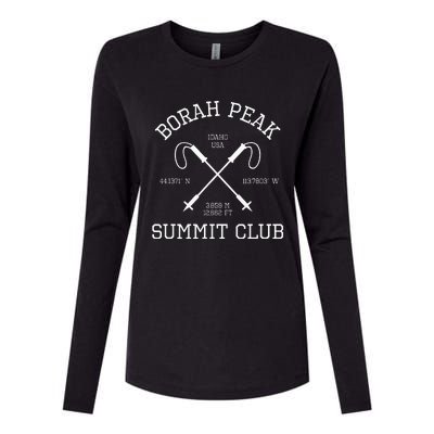 Climbed Borah Peak Summit Club Hike Idaho Usa Hiking Womens Cotton Relaxed Long Sleeve T-Shirt