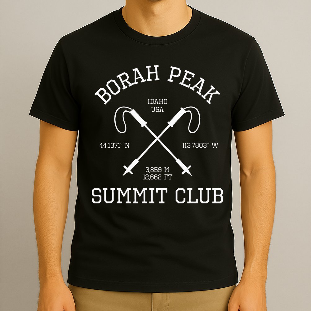 Climbed Borah Peak Summit Club Hike Idaho Usa Hiking T-Shirt