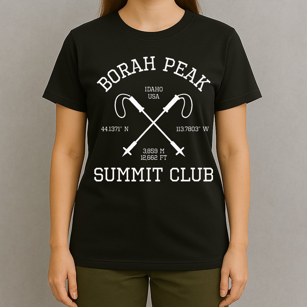 Climbed Borah Peak Summit Club Hike Idaho Usa Hiking T-Shirt