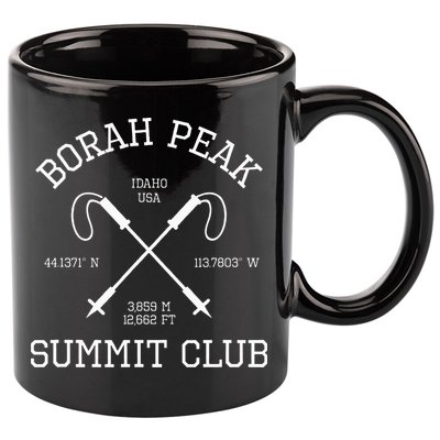 Climbed Borah Peak Summit Club Hike Idaho Usa Hiking 11oz C Handle Ceramic Mug