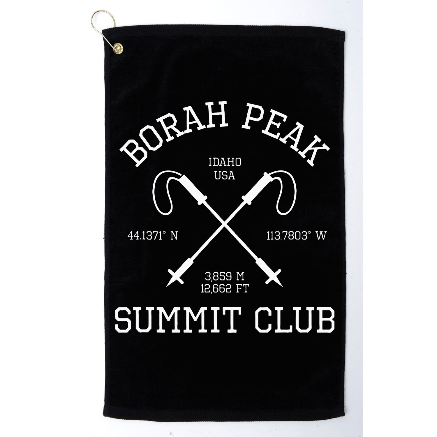 Climbed Borah Peak Summit Club Hike Idaho Usa Hiking Golf Towel