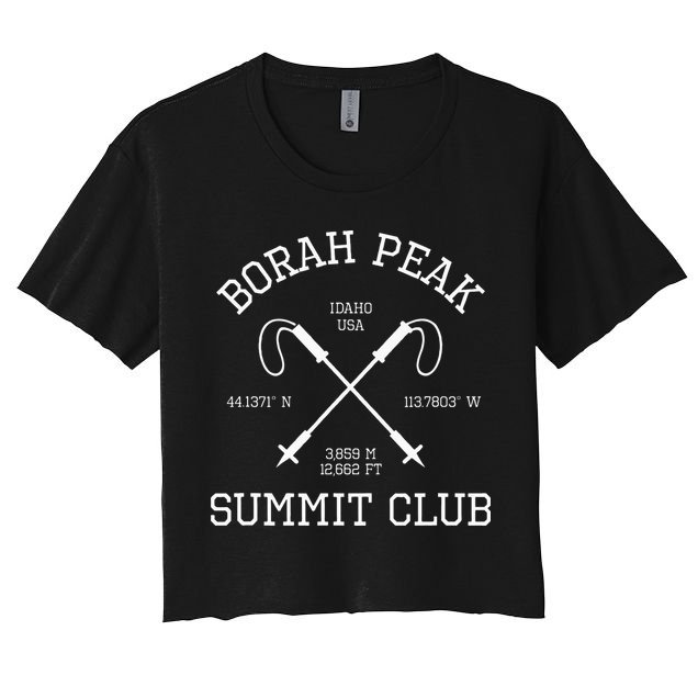 Climbed Borah Peak Summit Club Hike Idaho Usa Hiking Crop Top