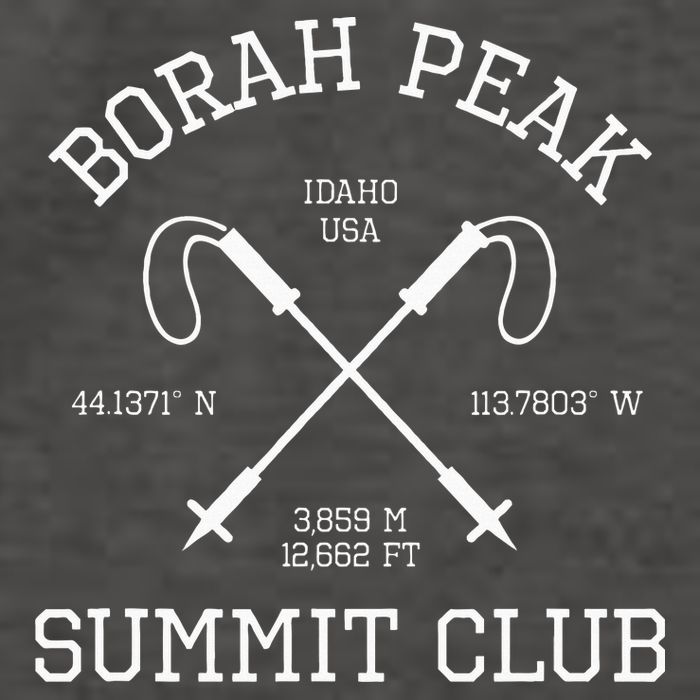 Climbed Borah Peak Summit Club Hike Idaho Usa Hiking Vector Backpack