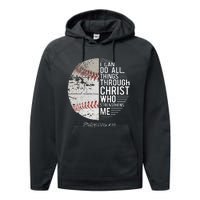 Christian Baseball Philippians Religious Gifts Performance Fleece Hoodie