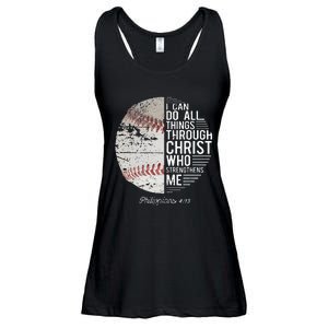 Christian Baseball Philippians Religious Gifts Ladies Essential Flowy Tank