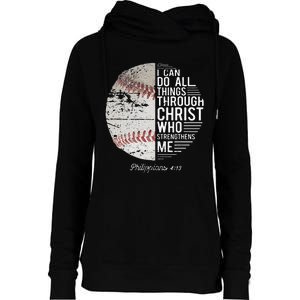 Christian Baseball Philippians Religious Gifts Womens Funnel Neck Pullover Hood