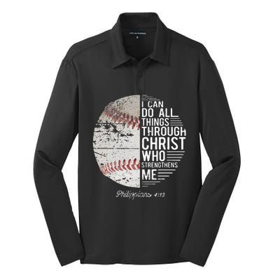 Christian Baseball Philippians Religious Gifts Silk Touch Performance Long Sleeve Polo