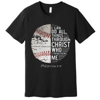 Christian Baseball Philippians Religious Gifts Premium T-Shirt