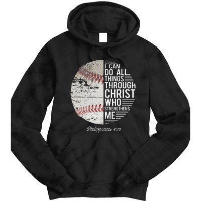 Christian Baseball Philippians Religious Gifts Tie Dye Hoodie