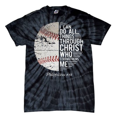 Christian Baseball Philippians Religious Gifts Tie-Dye T-Shirt