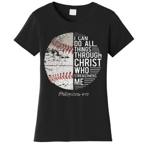 Christian Baseball Philippians Religious Gifts Women's T-Shirt