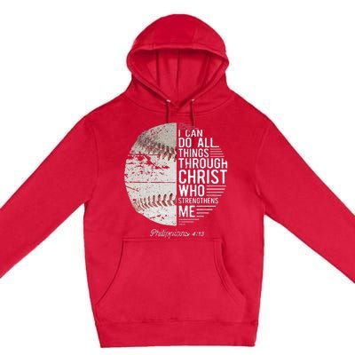 Christian Baseball Philippians Religious Gifts Premium Pullover Hoodie