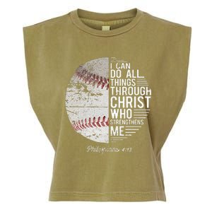 Christian Baseball Philippians Religious Gifts Garment-Dyed Women's Muscle Tee