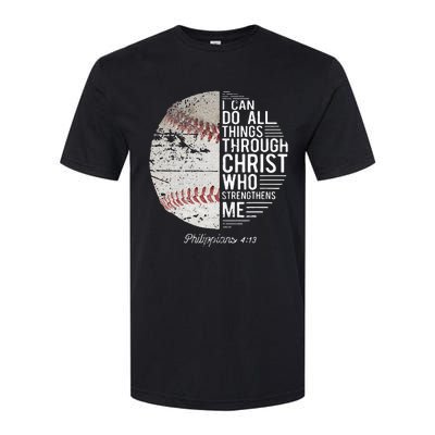 Christian Baseball Philippians Religious Gifts Softstyle CVC T-Shirt