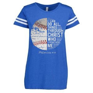 Christian Baseball Philippians Religious Gifts Enza Ladies Jersey Football T-Shirt