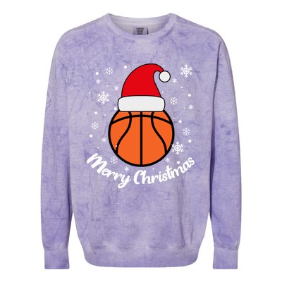 Christmas Basketball Pajamas Basketball Christmas Gift Colorblast Crewneck Sweatshirt