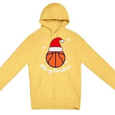 Christmas Basketball Pajamas Basketball Christmas Gift Premium Pullover Hoodie