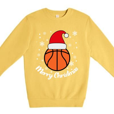 Christmas Basketball Pajamas Basketball Christmas Gift Premium Crewneck Sweatshirt