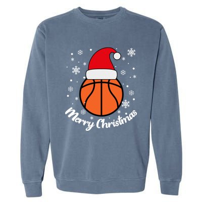 Christmas Basketball Pajamas Basketball Christmas Gift Garment-Dyed Sweatshirt