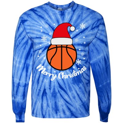 Christmas Basketball Pajamas Basketball Christmas Gift Tie-Dye Long Sleeve Shirt