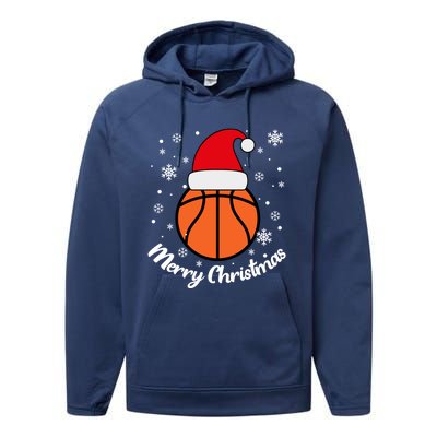 Christmas Basketball Pajamas Basketball Christmas Gift Performance Fleece Hoodie