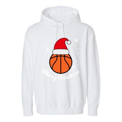 Christmas Basketball Pajamas Basketball Christmas Gift Garment-Dyed Fleece Hoodie