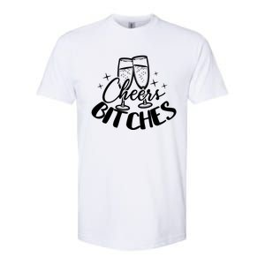 Cheers Bitches Party Bachelorette Party Matching Funny Gift Softstyle CVC T-Shirt