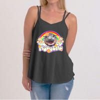 Cute Baby Pygmy Hippo Moo Deng Women's Strappy Tank