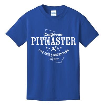 California Bbq Pitmaster For Meat Smoking Grilling Dad Gift Kids T-Shirt