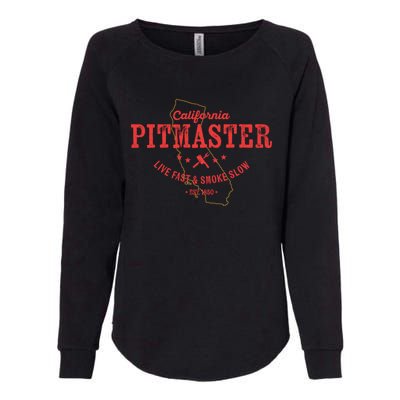 California Bbq Pitmaster For Meat Smoking Grilling Dad Gift Womens California Wash Sweatshirt