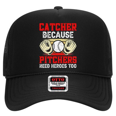 Catcher Because Pitchers Need Heroes Too Baseball Player Hat