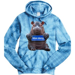 Cute Baby Pygmy Hippo Moo Deng Tie Dye Hoodie