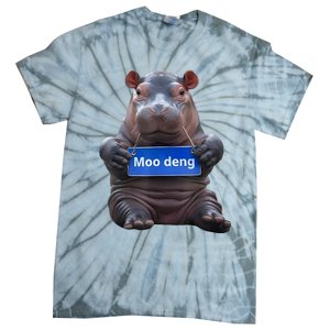 Cute Baby Pygmy Hippo Moo Deng Tie-Dye T-Shirt