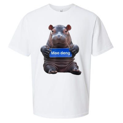 Cute Baby Pygmy Hippo Moo Deng Sueded Cloud Jersey T-Shirt