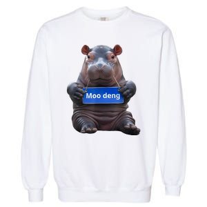 Cute Baby Pygmy Hippo Moo Deng Garment-Dyed Sweatshirt