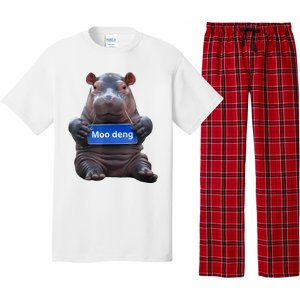 Cute Baby Pygmy Hippo Moo Deng Pajama Set