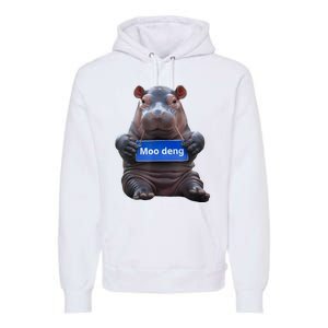 Cute Baby Pygmy Hippo Moo Deng Premium Hoodie