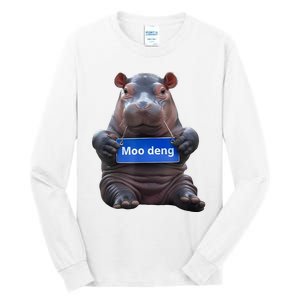 Cute Baby Pygmy Hippo Moo Deng Tall Long Sleeve T-Shirt