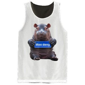 Cute Baby Pygmy Hippo Moo Deng Mesh Reversible Basketball Jersey Tank