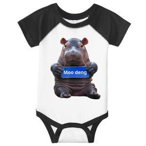 Cute Baby Pygmy Hippo Moo Deng Infant Baby Jersey Bodysuit