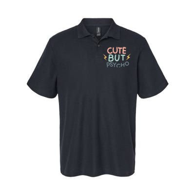 Cute But Psycho Softstyle Adult Sport Polo